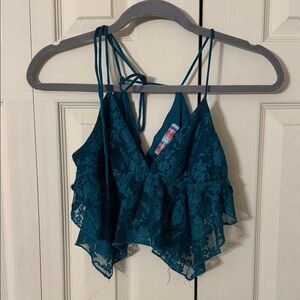 Urban Outfitters Teal Lace Bralette